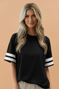 Varsity Stripe Crew Neck Short Sleeve T-Shirt