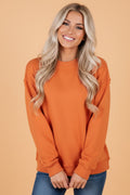 Solid Reversible Mock Neck Oversized Sweatshirt