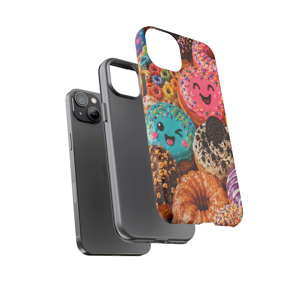 Donut Smile Tough Phone Case — Cute Colorful Desserts Protective Cover