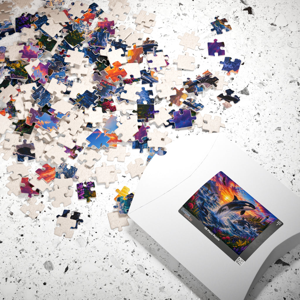 Orca Sunset Splash Puzzle | 252-1014 Piece Jigsaw