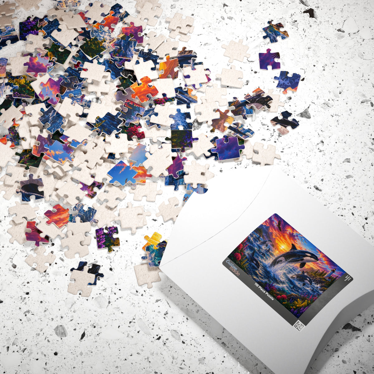 Orca Sunset Splash Puzzle | 252-1014 Piece Jigsaw