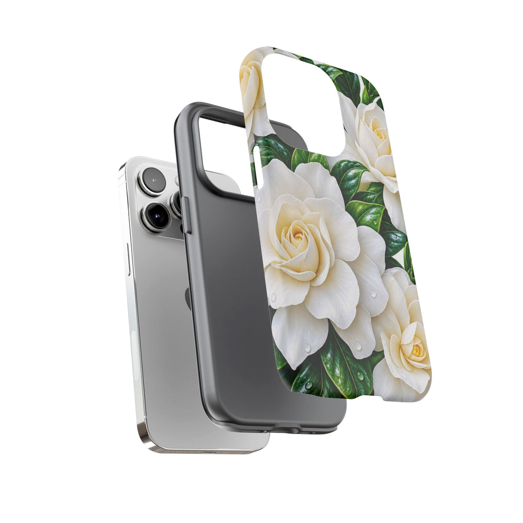 Floral Camellia Tough Case — White Gardenia Phone Cover