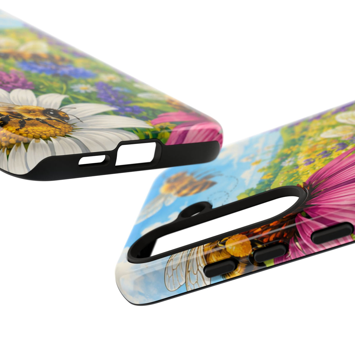 Bee Meadow Phone Case — Floral Honeybee Protective Cover