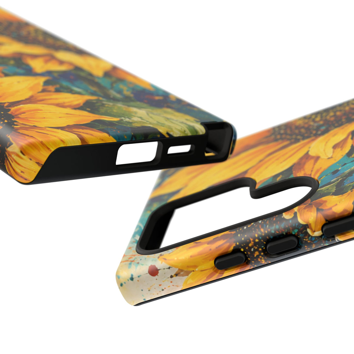 Sunflower Art Phone Case — Vibrant Yellow Floral Tough Case