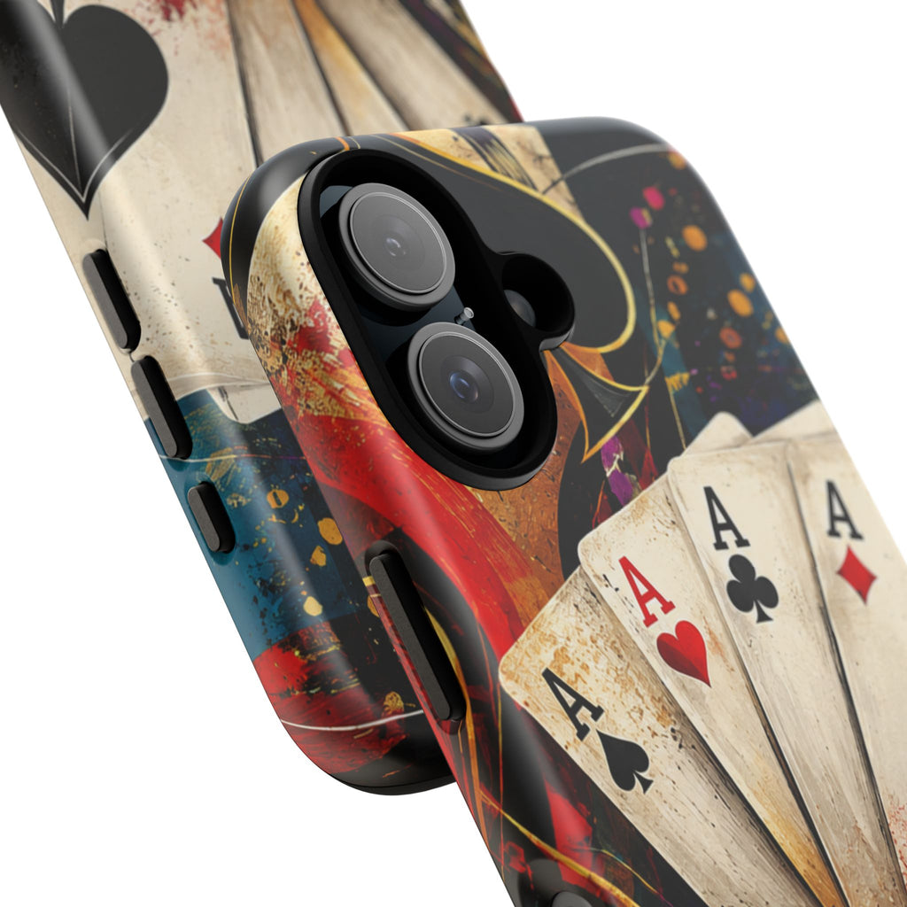 Casino Poker Ace Phone Case — Vintage Playing Cards & Chips Protective Cover