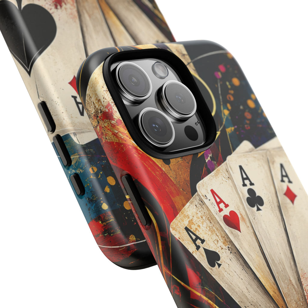 Casino Poker Ace Phone Case — Vintage Playing Cards & Chips Protective Cover