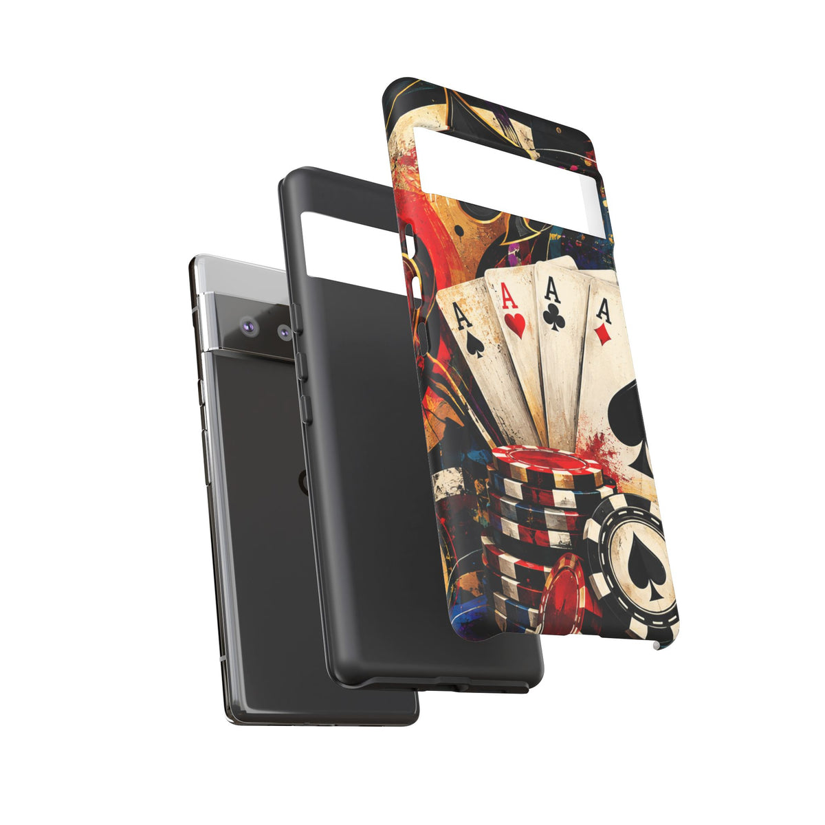 Casino Poker Ace Phone Case — Vintage Playing Cards & Chips Protective Cover