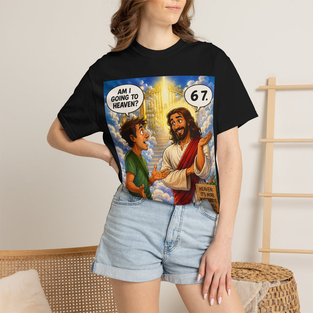 Am I Going to Heaven? Comic Illustration T-Shirt