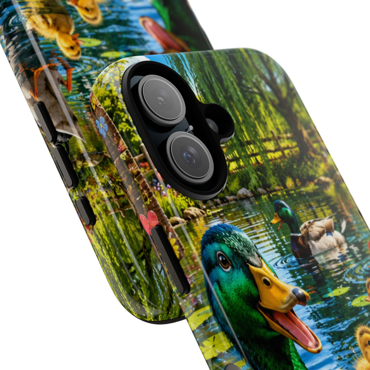 Duck Family Phone Case — Cute Mallard & Ducklings Protective Tough Case