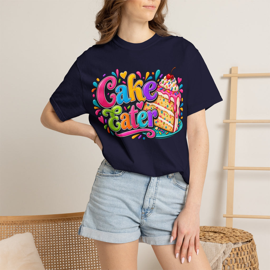 Cake Eater T‑Shirt — Colorful Slice Graphic Tee for Dessert Lovers