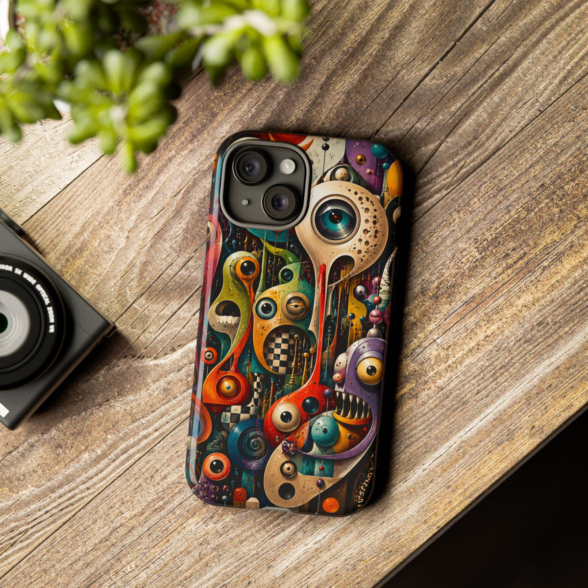 Surreal Monster Art Phone Case — Colorful Abstract Creature Design