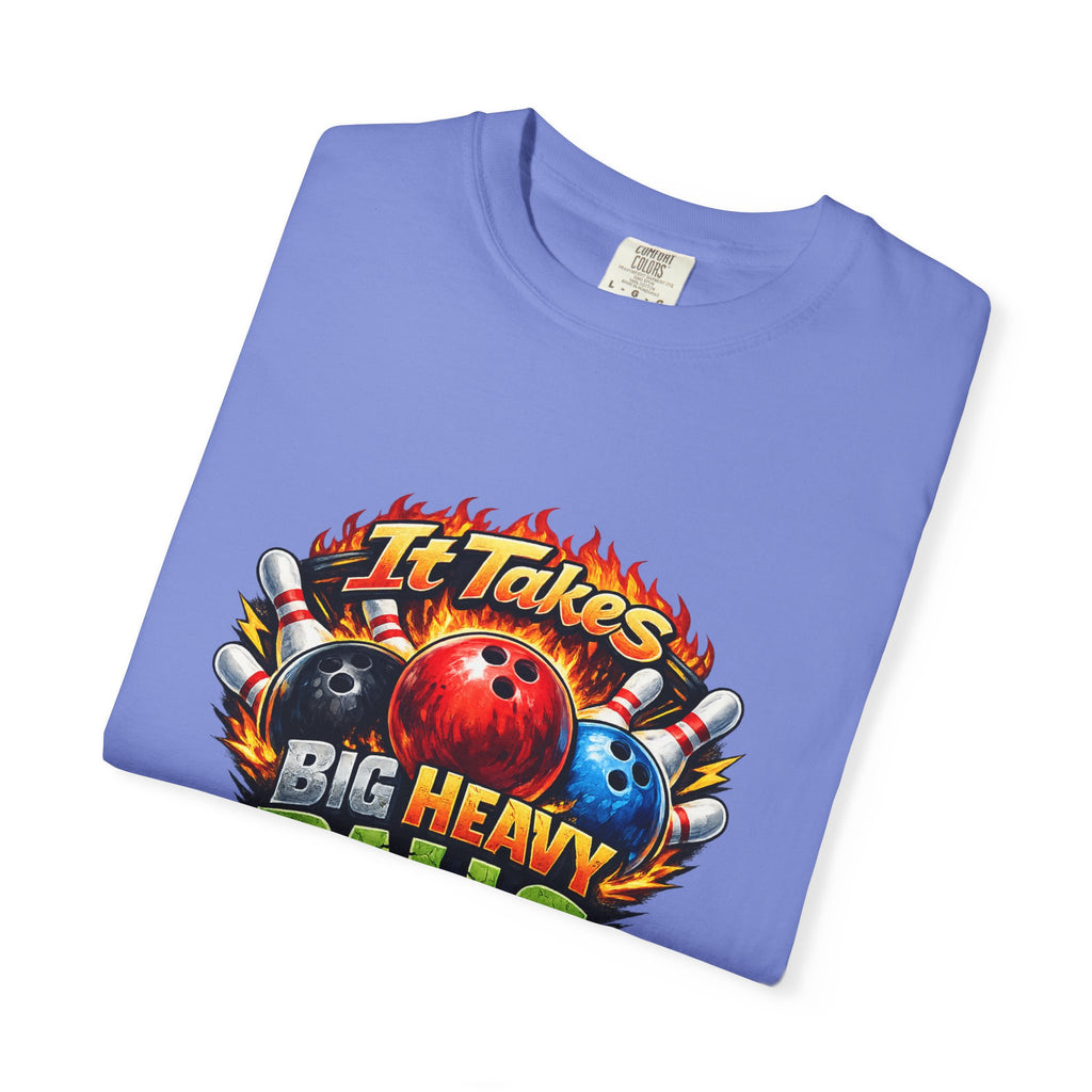 It Takes Big Heavy Balls To Play This Game T-shirt | Bowling Graphic Tee