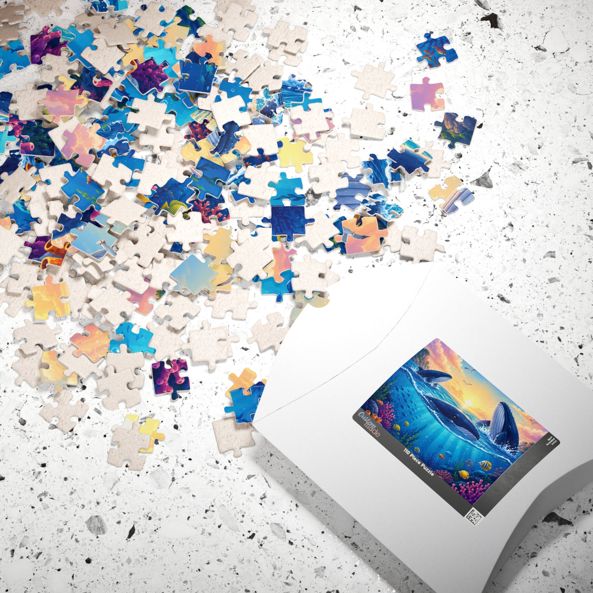 Whale Sunset Ocean Scene Puzzle 252-1014 Piece