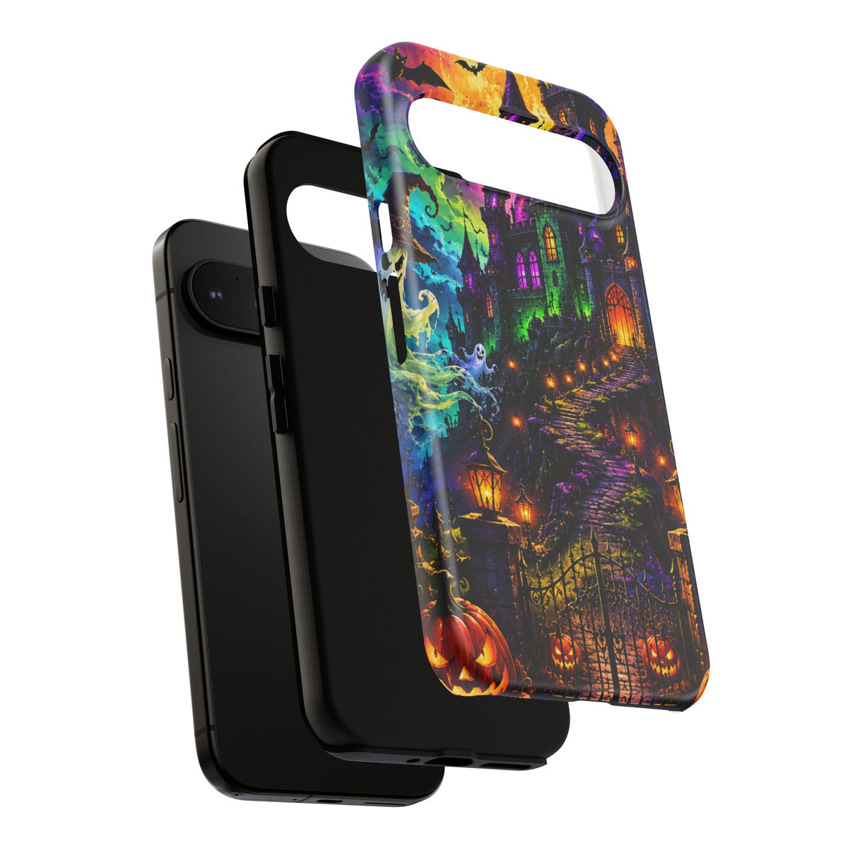 Halloween Haunted Castle Phone Case — Spooky Pumpkin & Ghost Tough Case