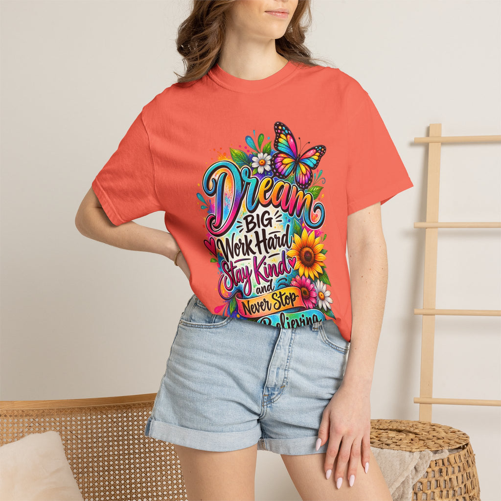 Inspirational 'Dream Big, Work Hard, Stay Kind' T-Shirt