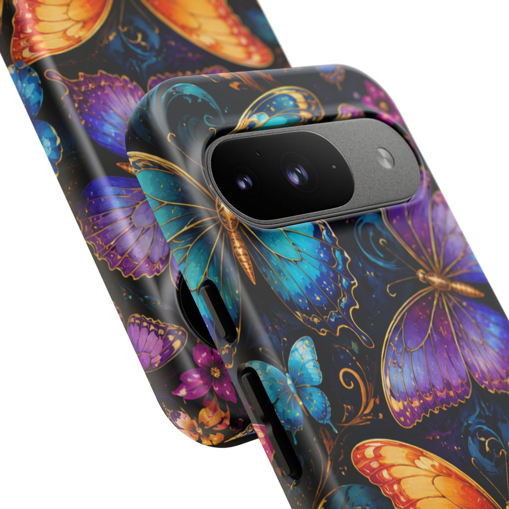 Butterfly Tough Phone Case — Colorful Floral Butterflies Protective Cover