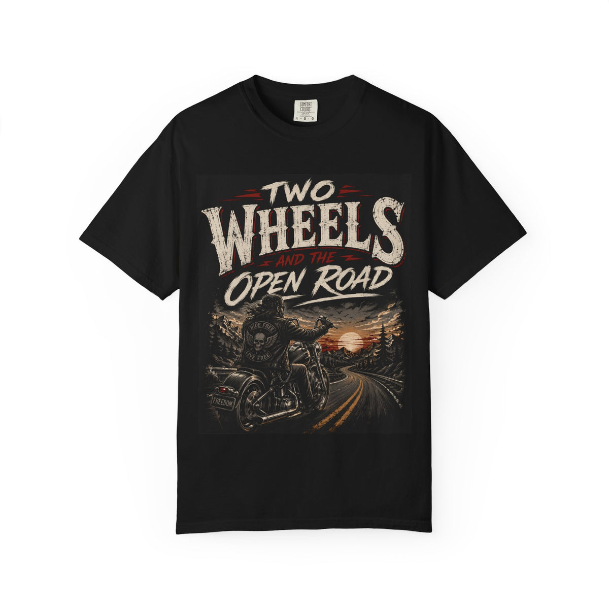 Two Wheels and the Open Road T-shirt | Motorcycle Sunset Ride
