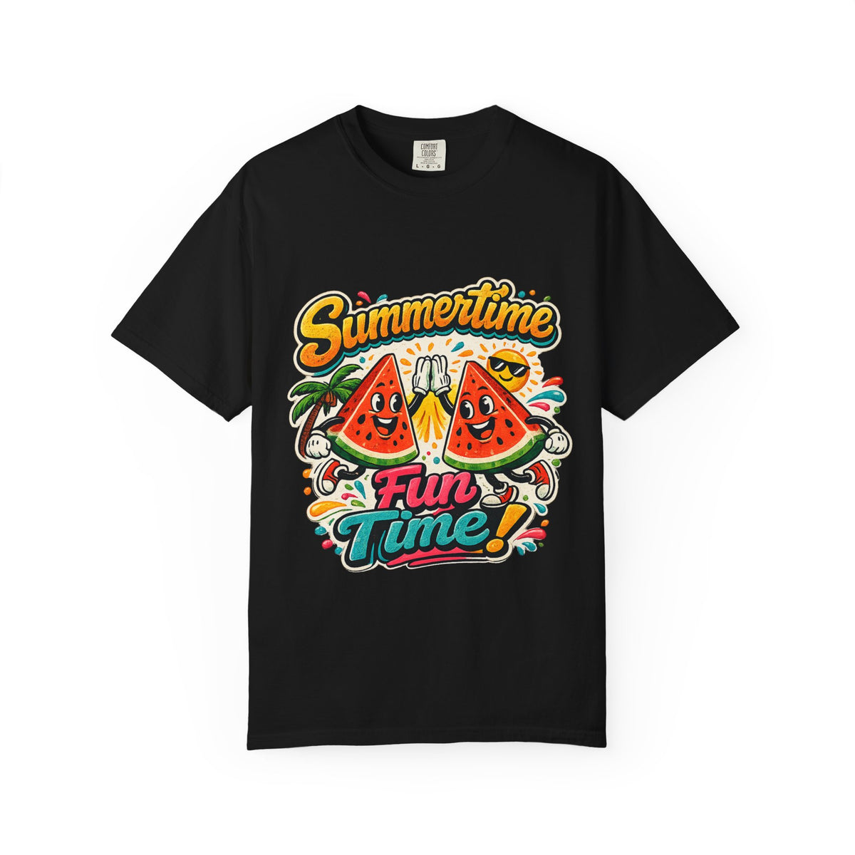 Summertime Fun Time Watermelon Graphic T-Shirt
