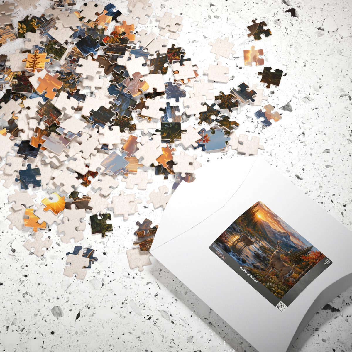 Deer Mountain Sunset Puzzle | Scenic Nature Jigsaw