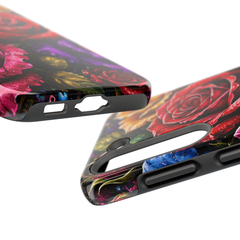 Tough Phone Case — Vibrant Rose Garden Protective Phone Cover