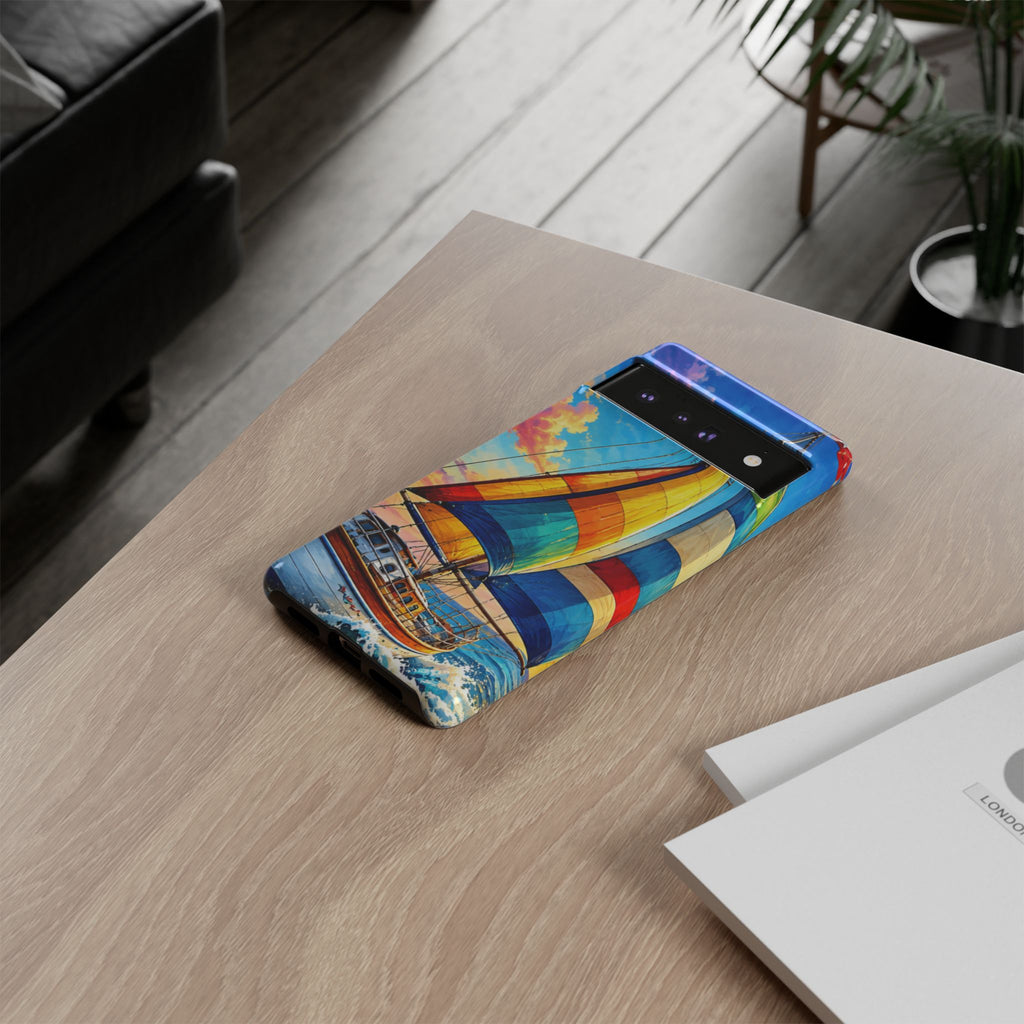 Sailboat Sunset Phone Case — Colorful Nautical iPhone Cover