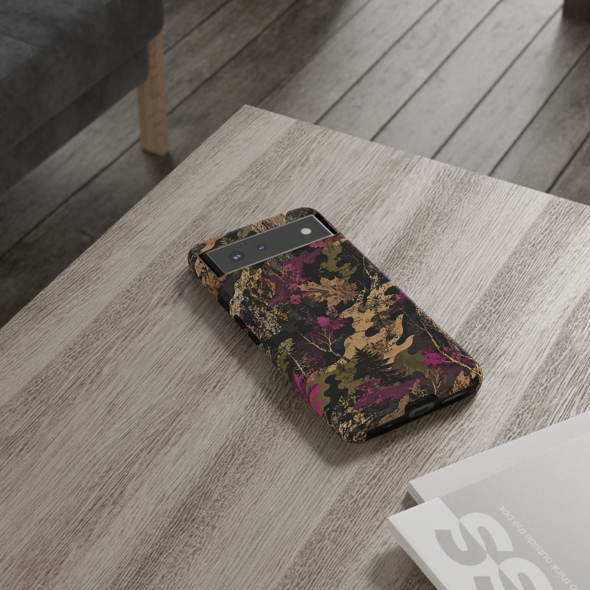 Camo Floral Tough Phone Case — Rugged Nature-Inspired Protection
