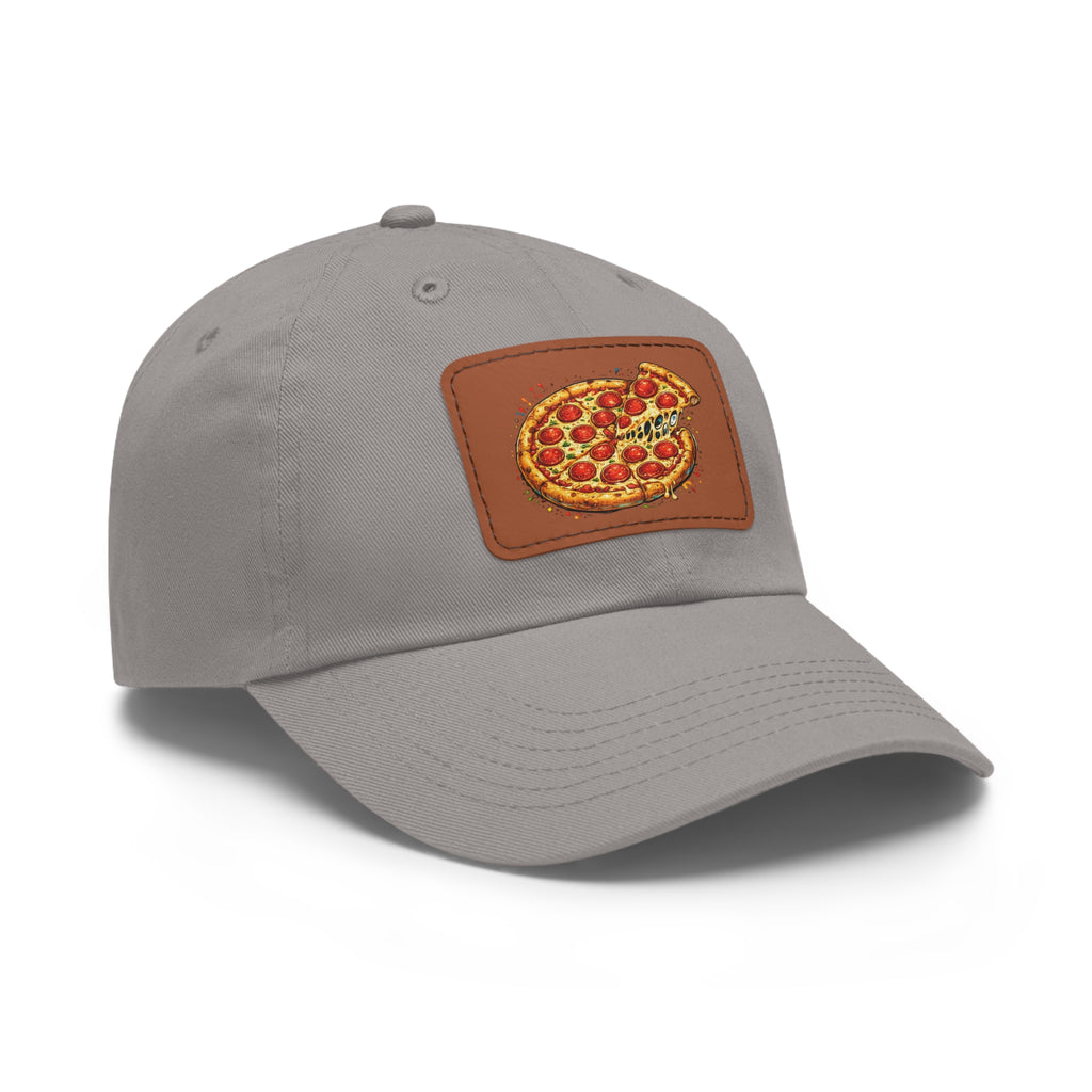 Pepperoni Pizza Patch Hat | Leather Rectangle Patch