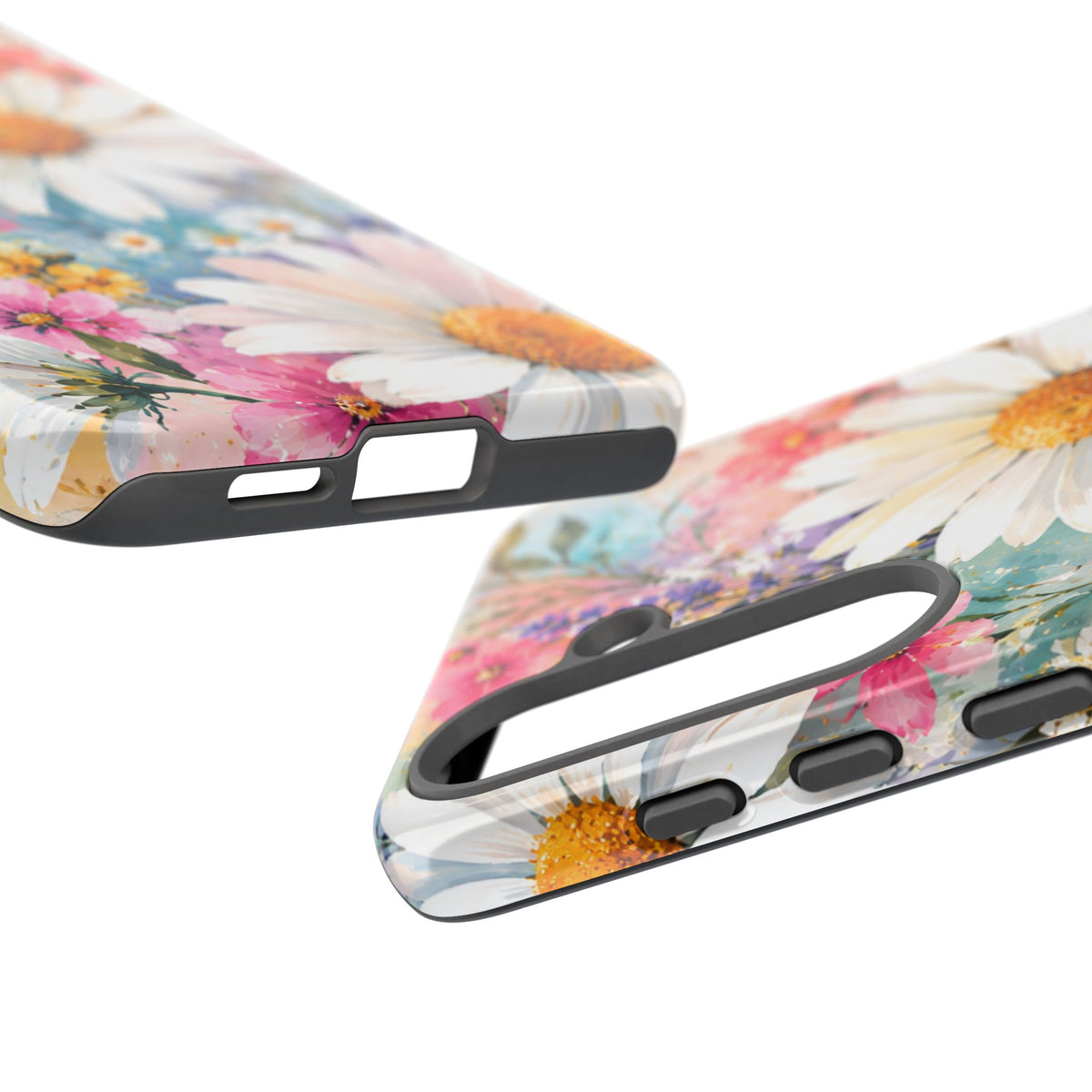 Floral Daisy Phone Case — Watercolor Daisies Protective Tough Case
