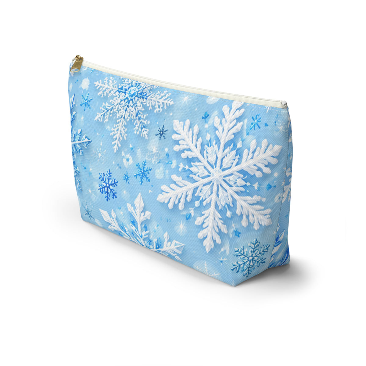 Snowflake Cosmetic Pouch — Winter Accessory Bag for Travel & Gifts