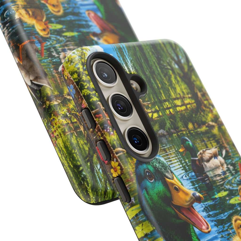 Duck Family Phone Case — Cute Mallard & Ducklings Protective Tough Case
