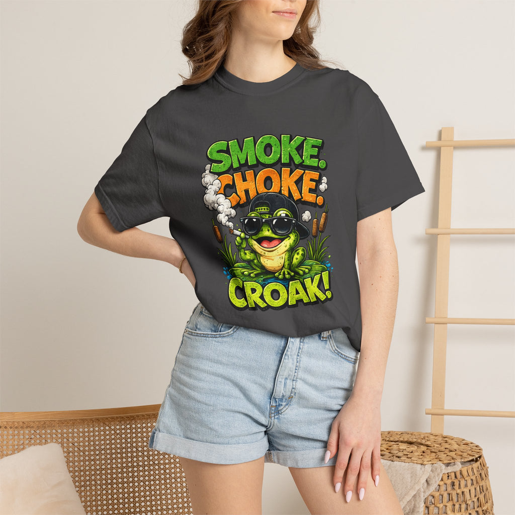 Smoke Choke Croak Frog T-shirt | Graphic Frog Tee