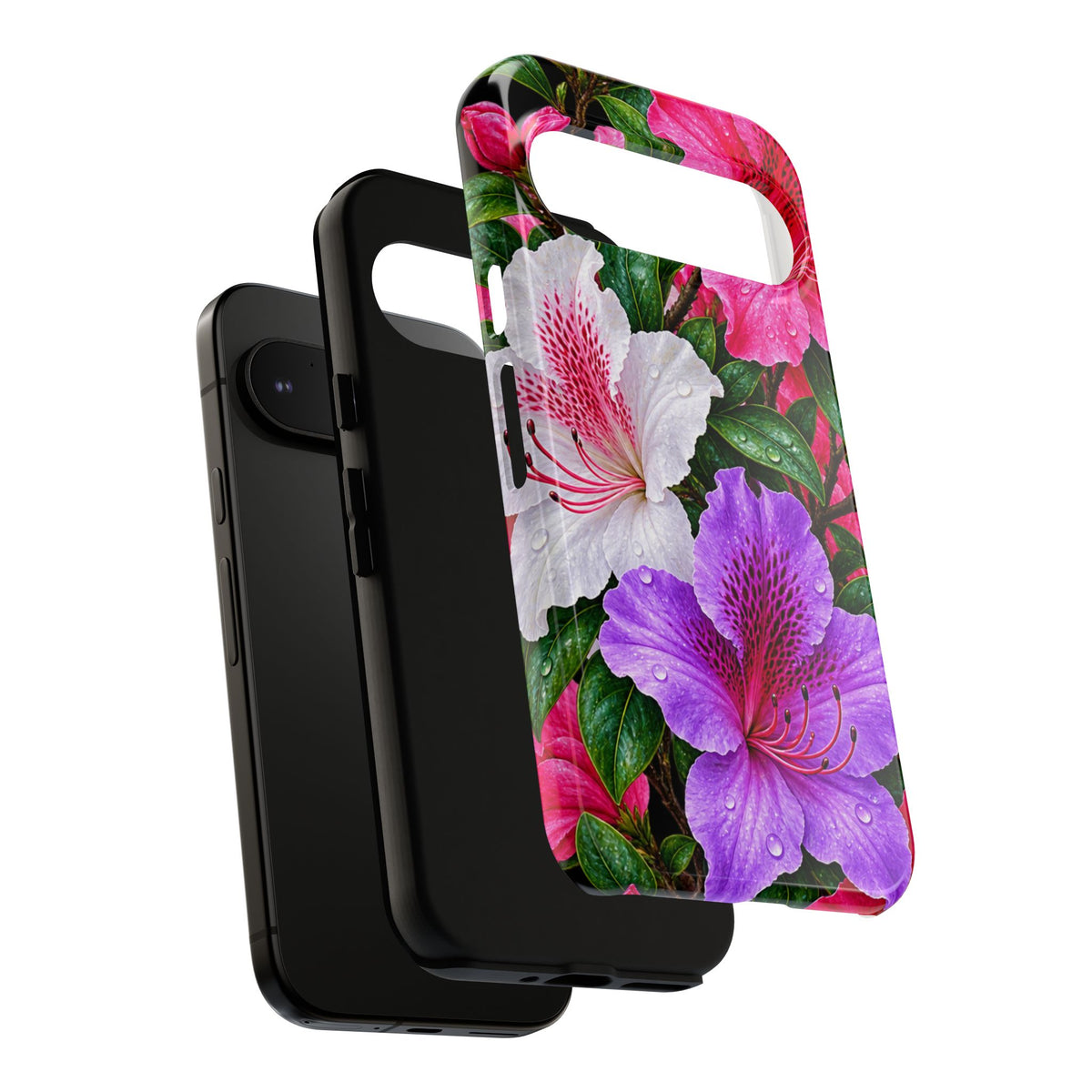 Floral Azalea Phone Case — Vibrant Pink & Purple Blossom Protection