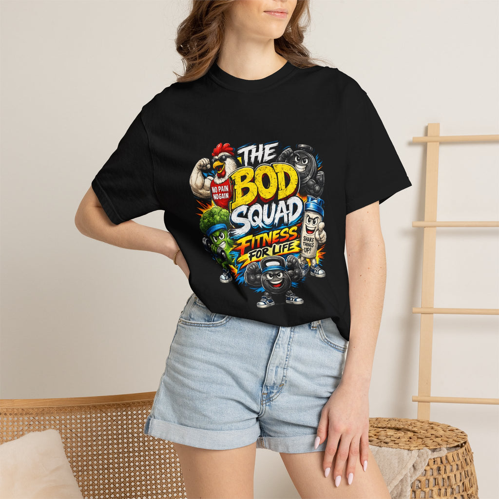 The Bod Squad Fitness For Life T-Shirt | Cartoon Gym Characters