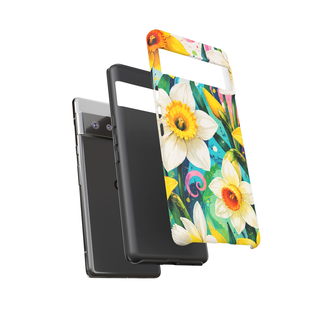 Daffodil Floral Phone Case — Bright Spring Garden Protective Cover