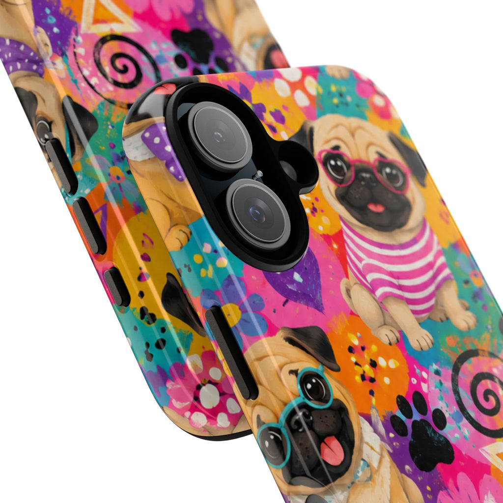 Pug Pop Art Phone Case — Colorful Pug Pattern Tough Case