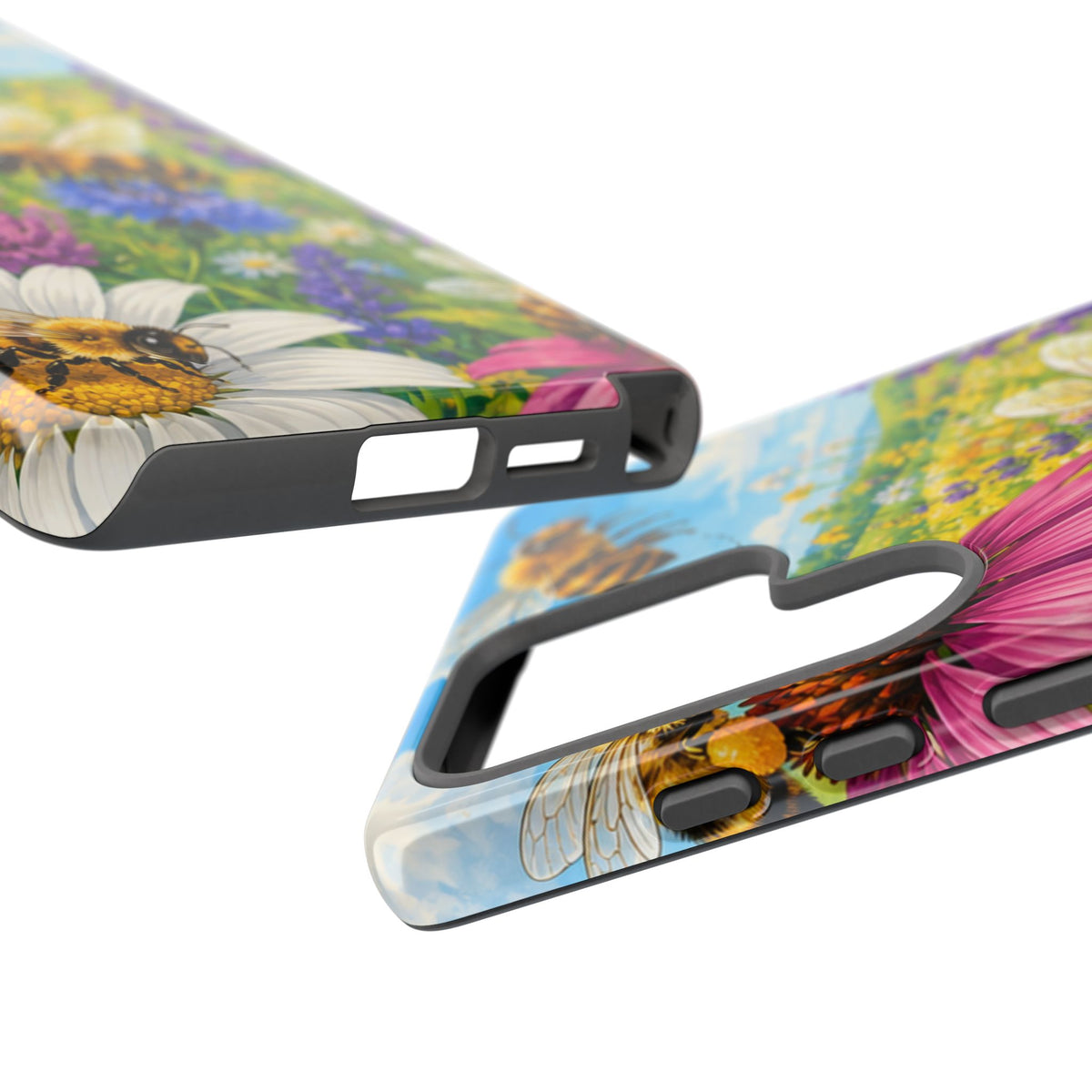 Bee Meadow Phone Case — Floral Honeybee Protective Cover