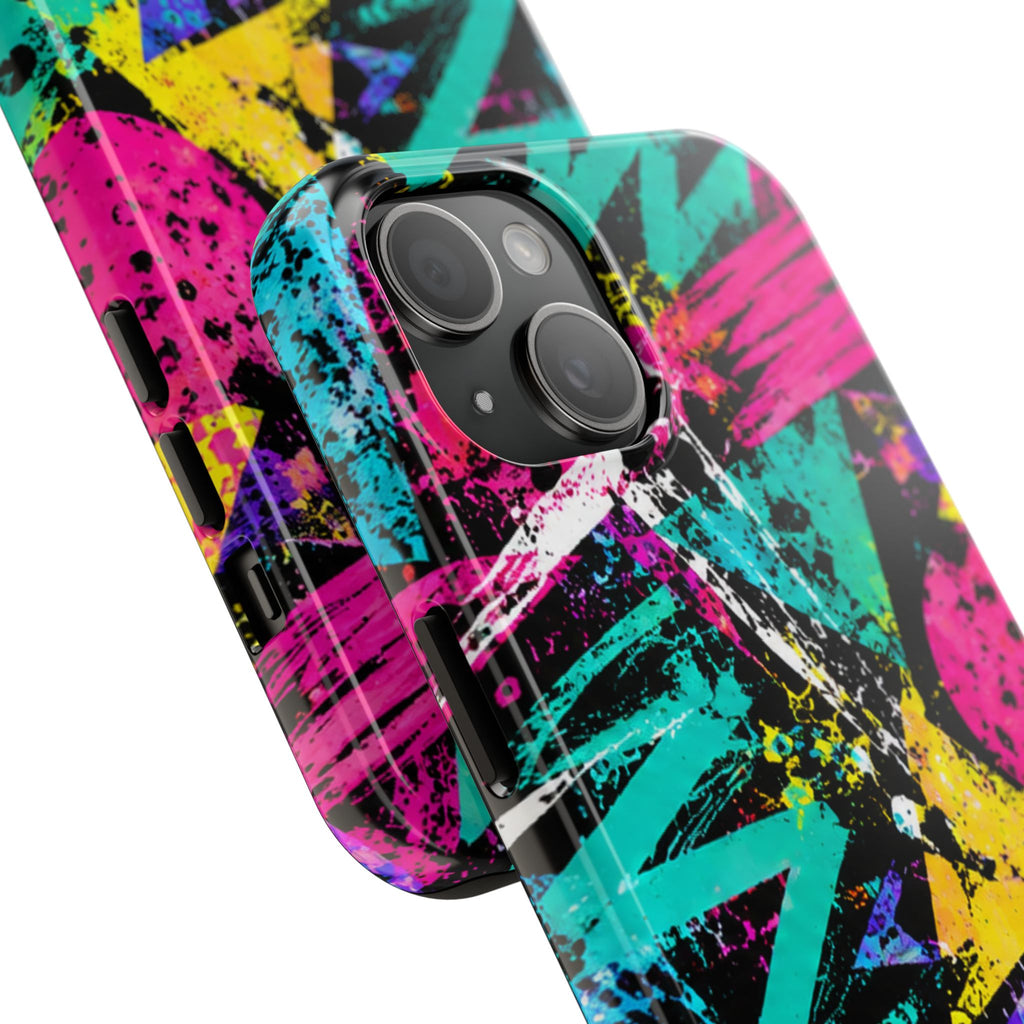 Tough Phone Case — Neon Graffiti Splash Protective Cover