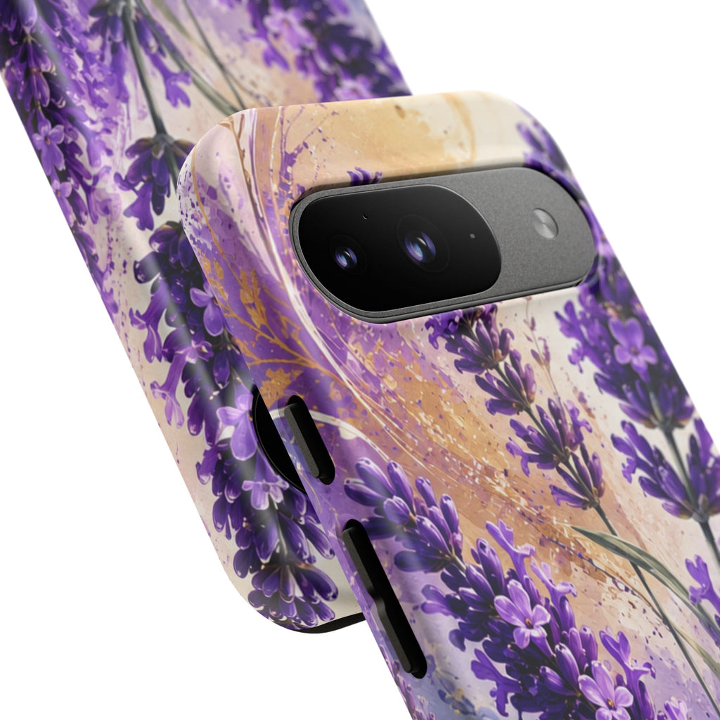 Lavender Bouquet Tough Phone Case — Protective Floral iPhone Case