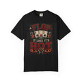 Flop It Like It's Hot T-shirt | Poker Cards, Flames, Casino Design