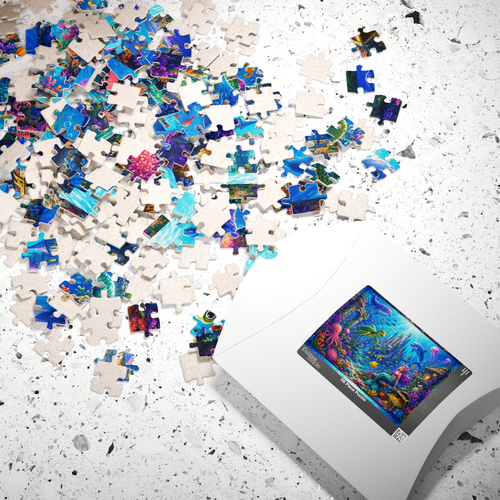Underwater Mermaid Castle Puzzle 520/1014 Piece | Ocean Sea Life Jigsaw