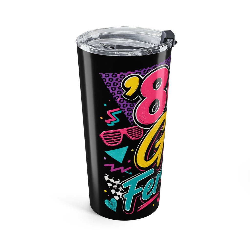 80s Girl Power Tumbler 20oz | Retro Neon Script