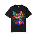 Psychedelic Rainbow Cat T-Shirt — Colorful Funky Cat Graphic Tee