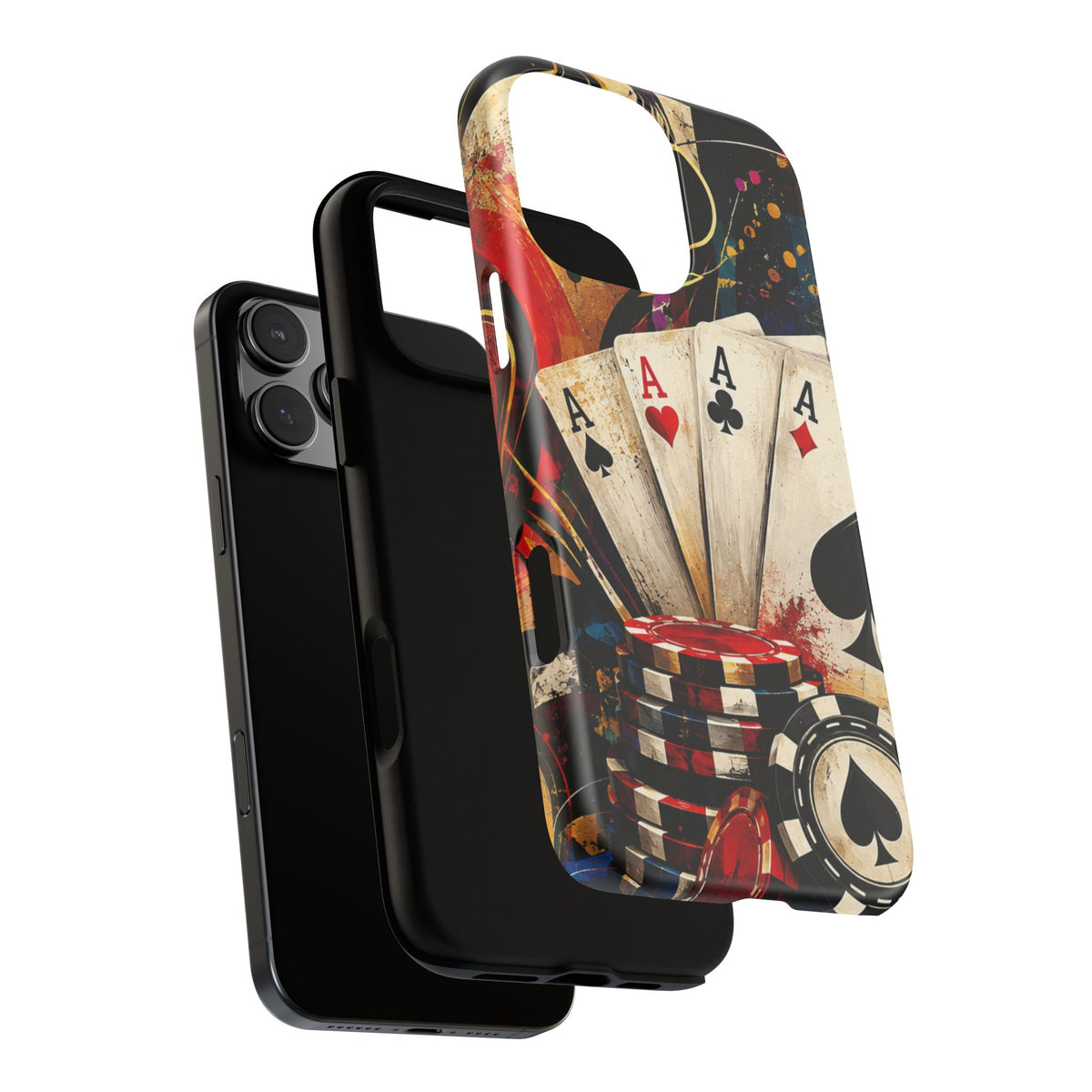 Casino Poker Ace Phone Case — Vintage Playing Cards & Chips Protective Cover