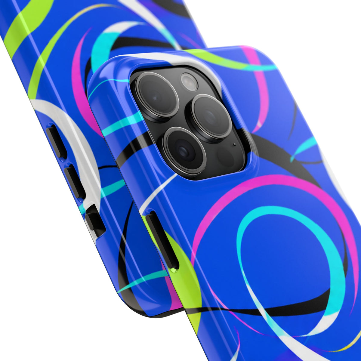 Tough Phone Case — Blue Abstract Swirl Protective Cover