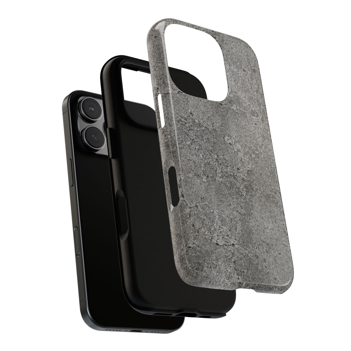 Concrete Texture Phone Case — Rugged Grey Protective iPhone Cover