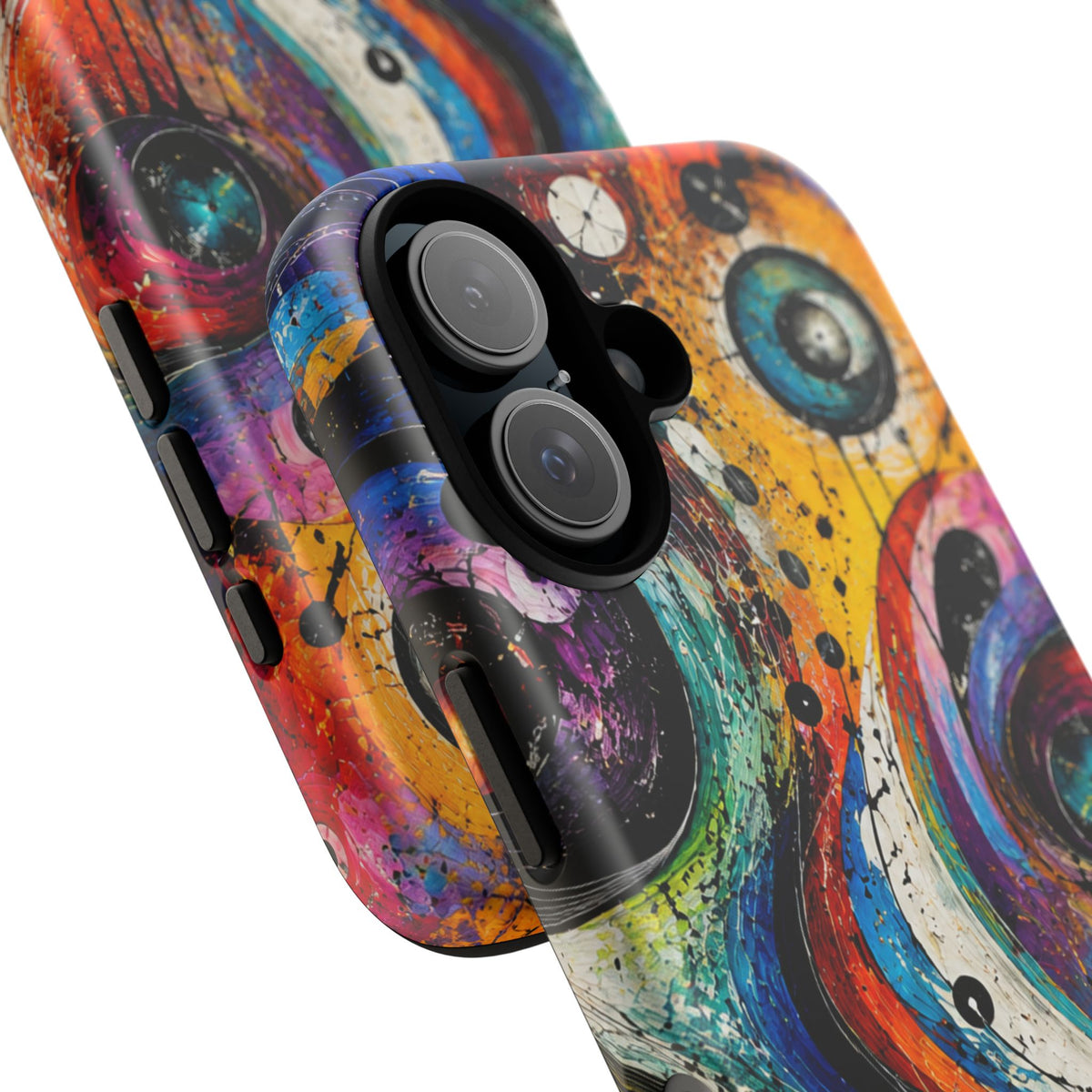 Abstract Cosmic Swirl Phone Case — Colorful Artistic iPhone Tough Case