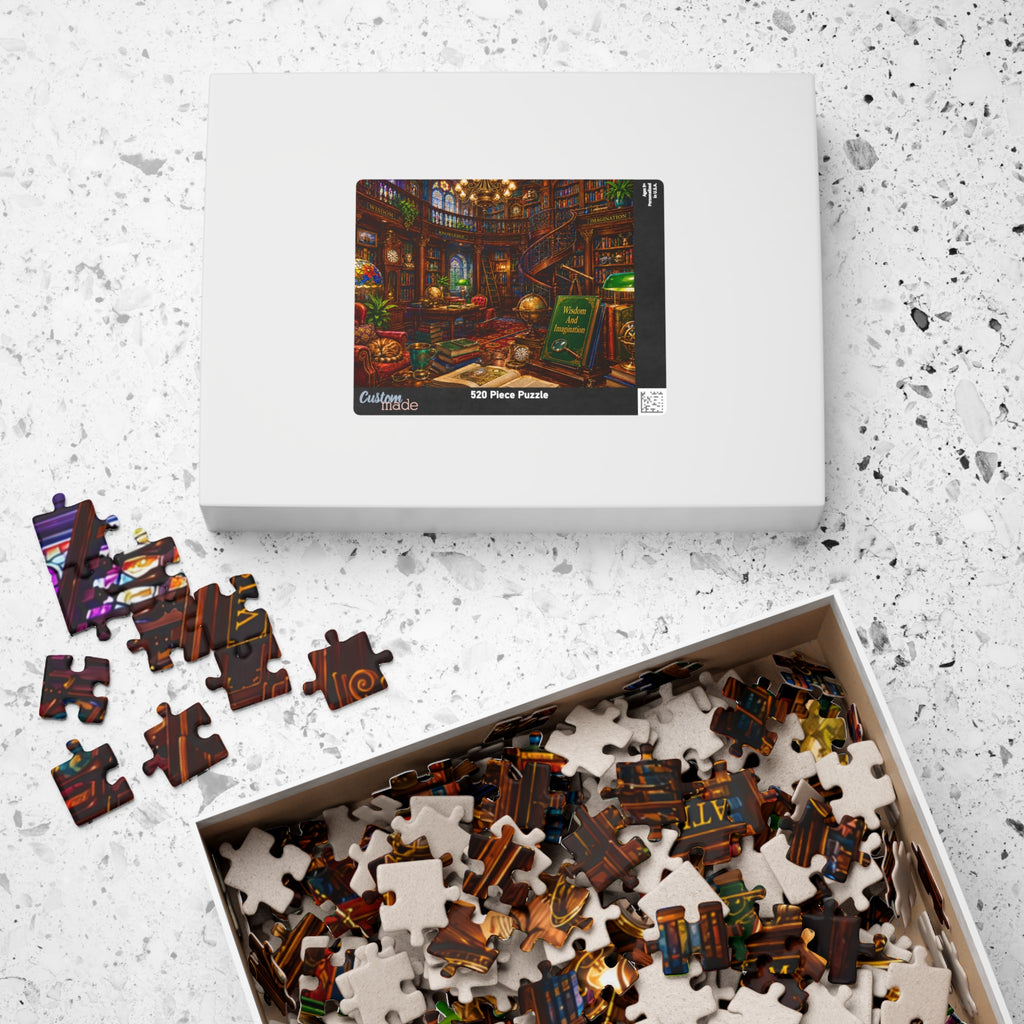 Cozy Vintage Library Puzzle 520-piece | Bookshop Jigsaw