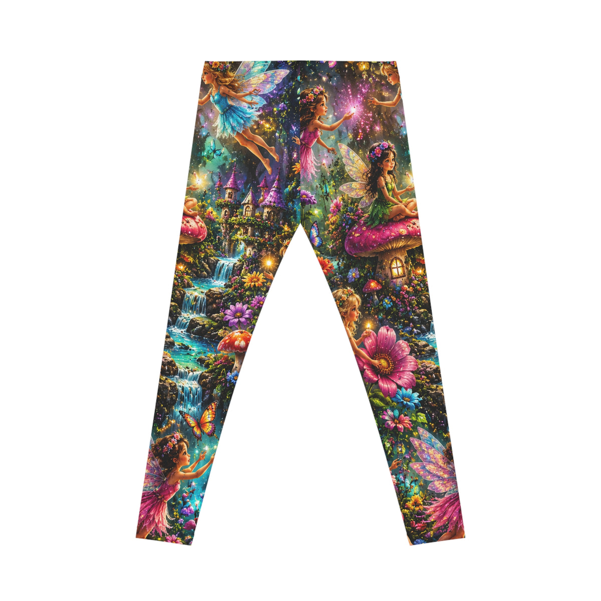 Fairy Garden Leggings — Vibrant All-Over-Print Women's Yoga/Activewear