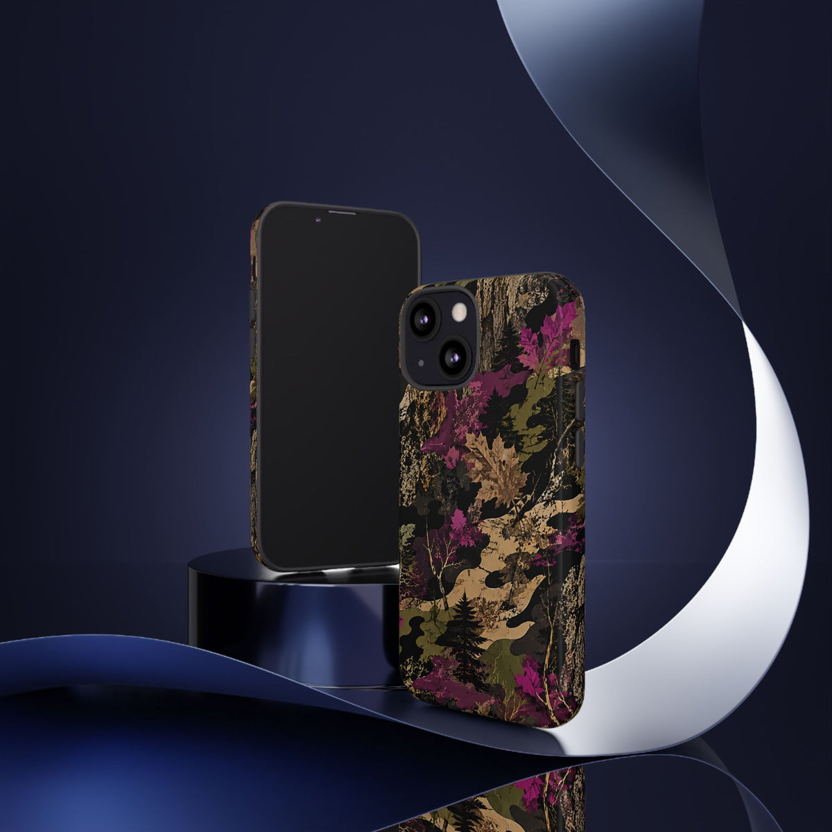 Camo Floral Tough Phone Case — Rugged Nature-Inspired Protection