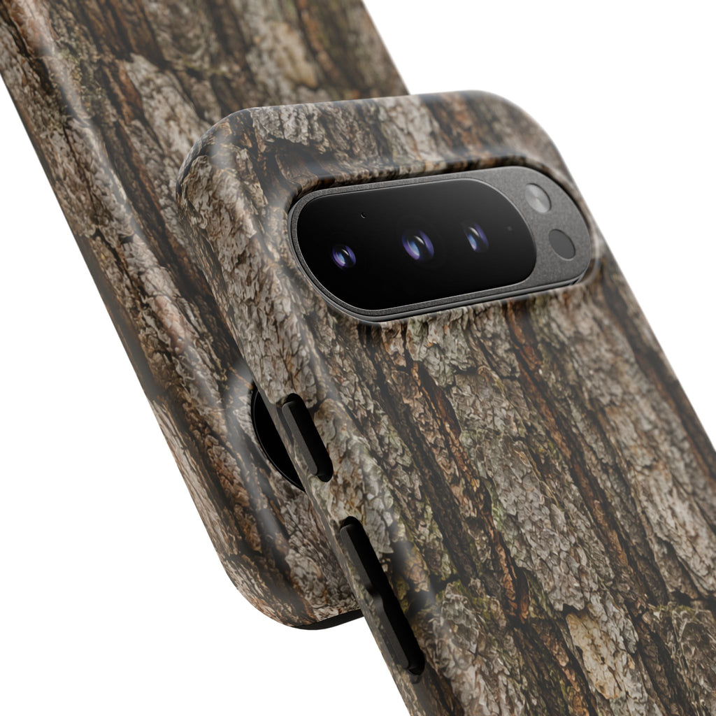 Bark Texture Phone Case - Rugged Woodland Camouflage for Nature Lovers
